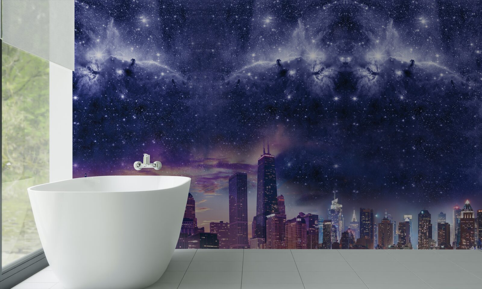 Papier peint toile astrale magique sur la métropole