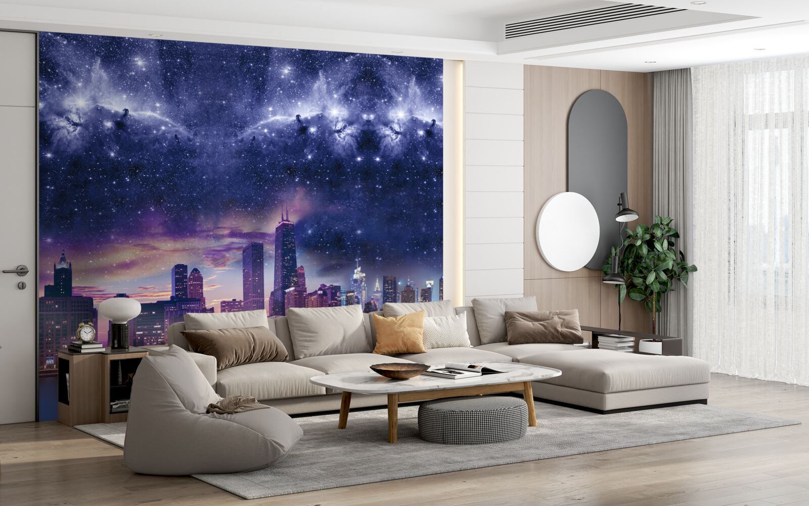 Papier peint toile astrale magique sur la métropole