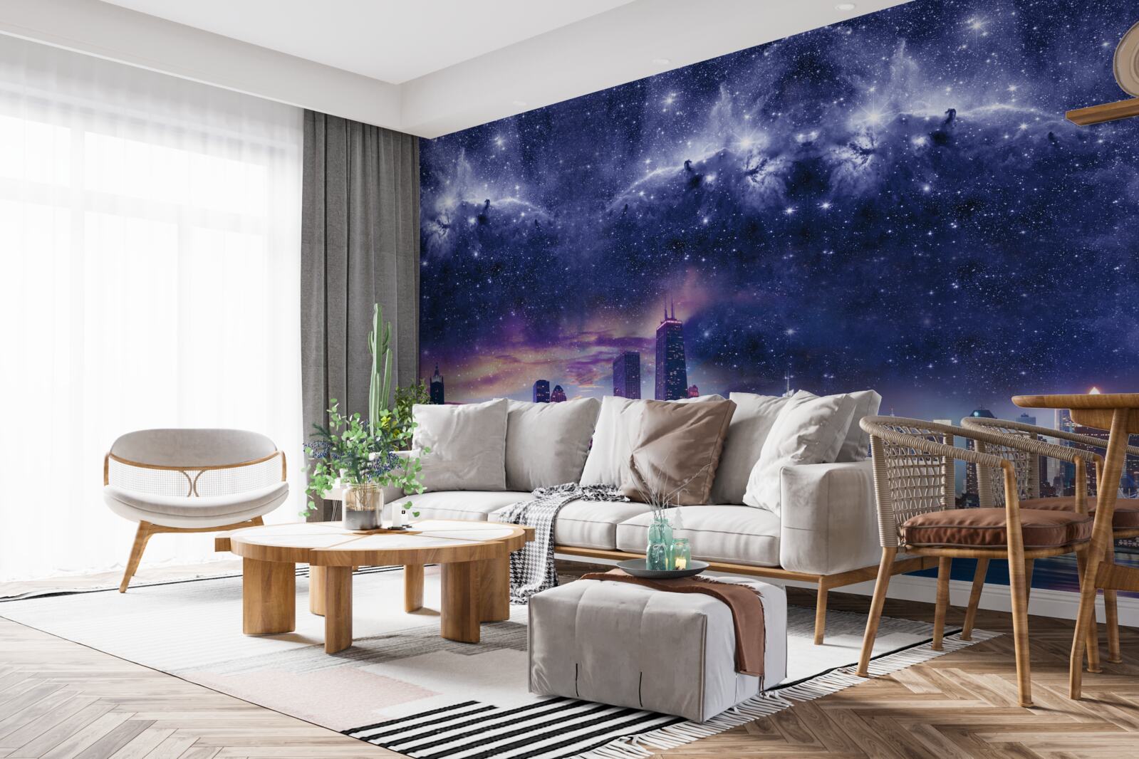 Papier peint toile astrale magique sur la métropole