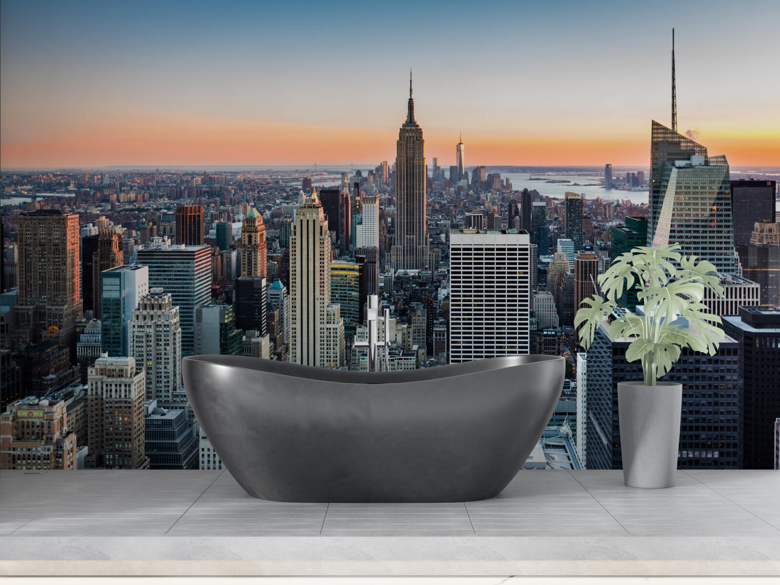 Papier peint crépuscule dans les profondeurs de la grosse pomme