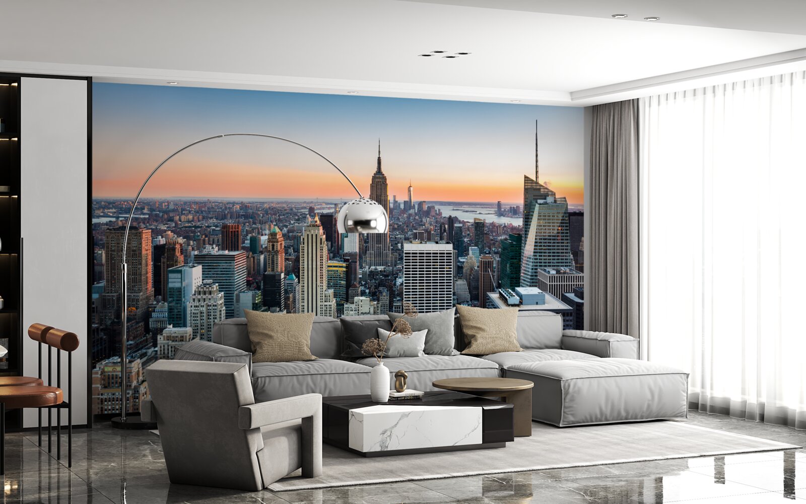 Papier peint crépuscule dans les profondeurs de la grosse pomme