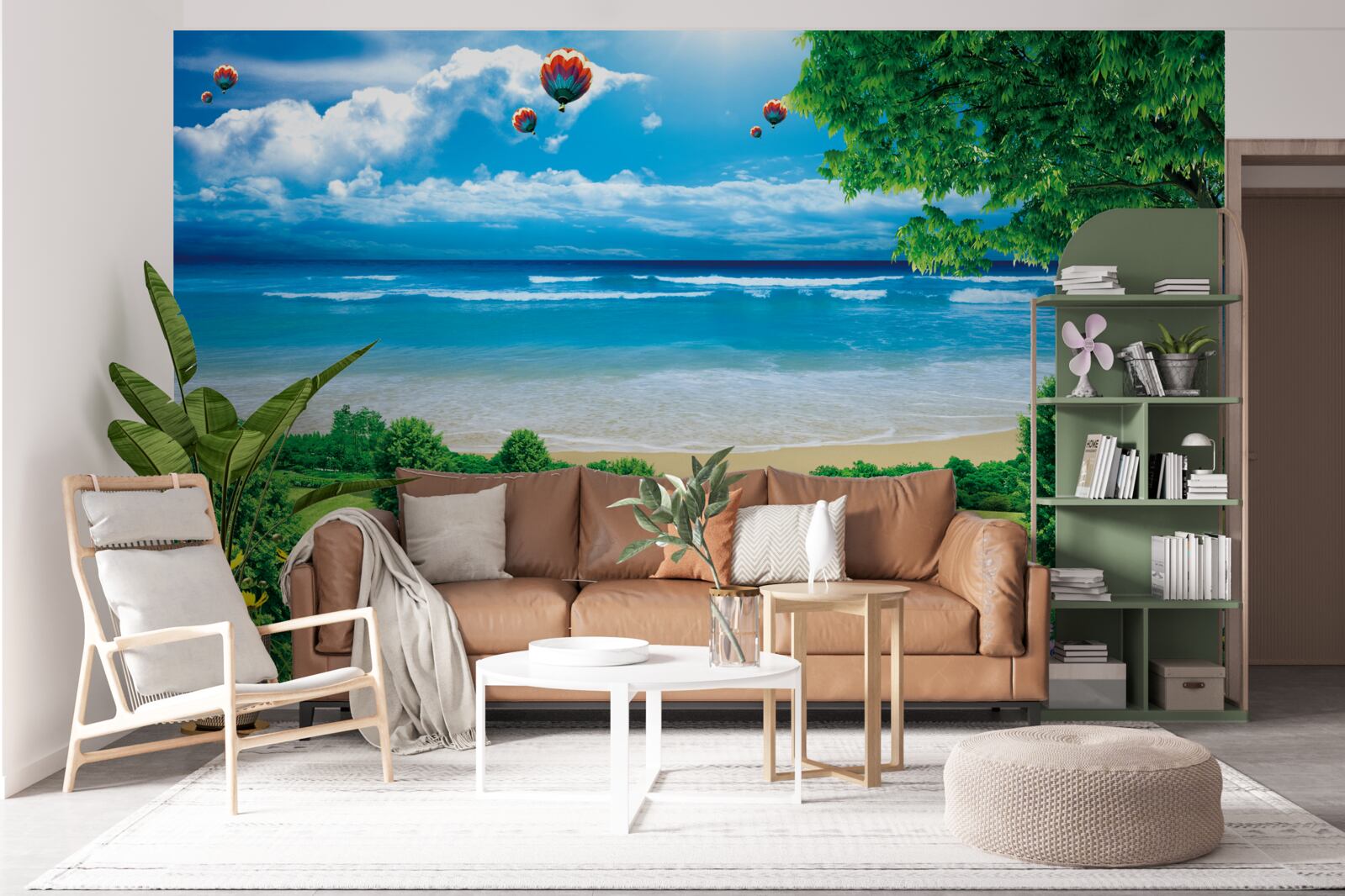 Papier peint prairies de la mer verte