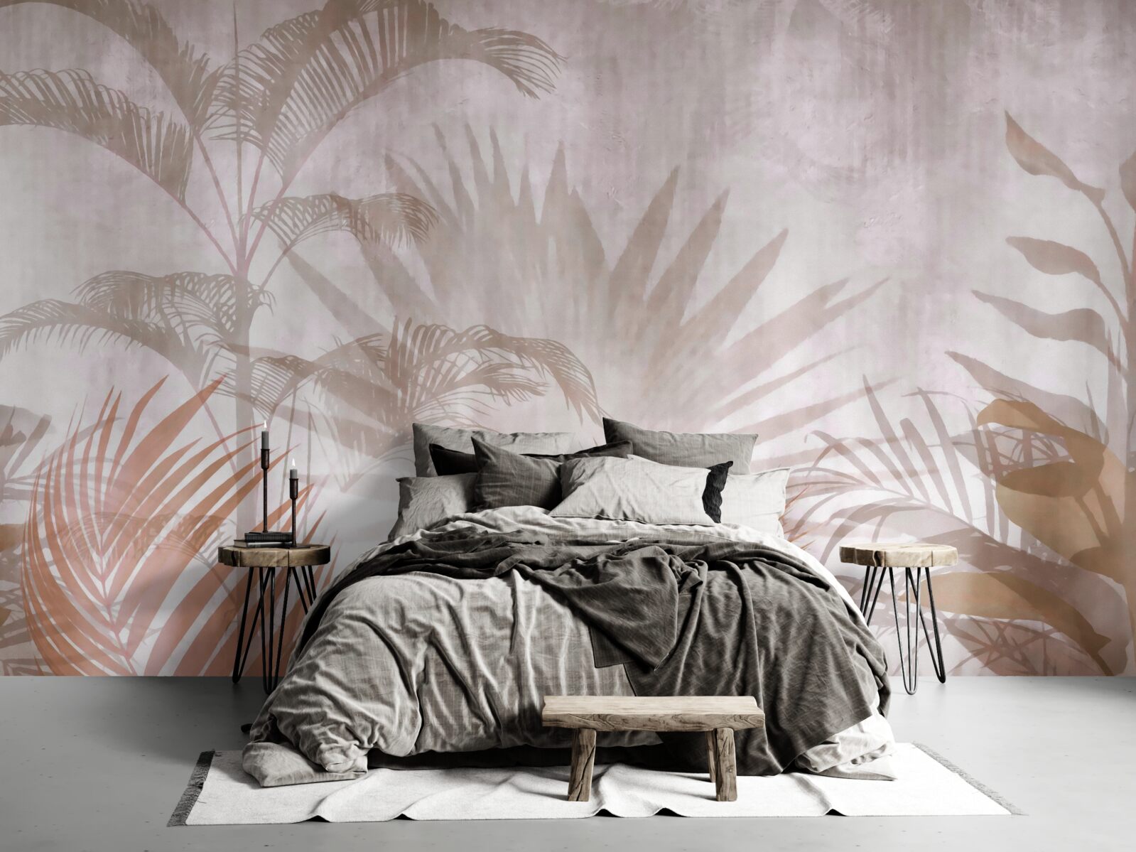 Papier peint les plantes tropicales avec délicatesse