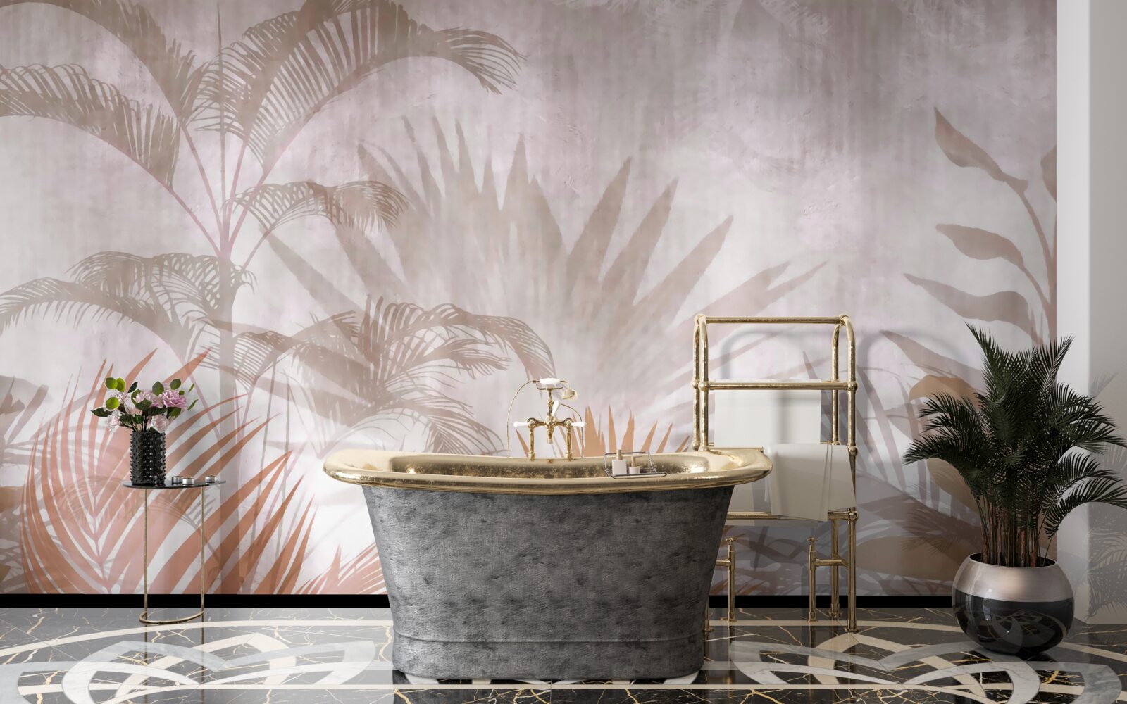 Papier peint les plantes tropicales avec délicatesse