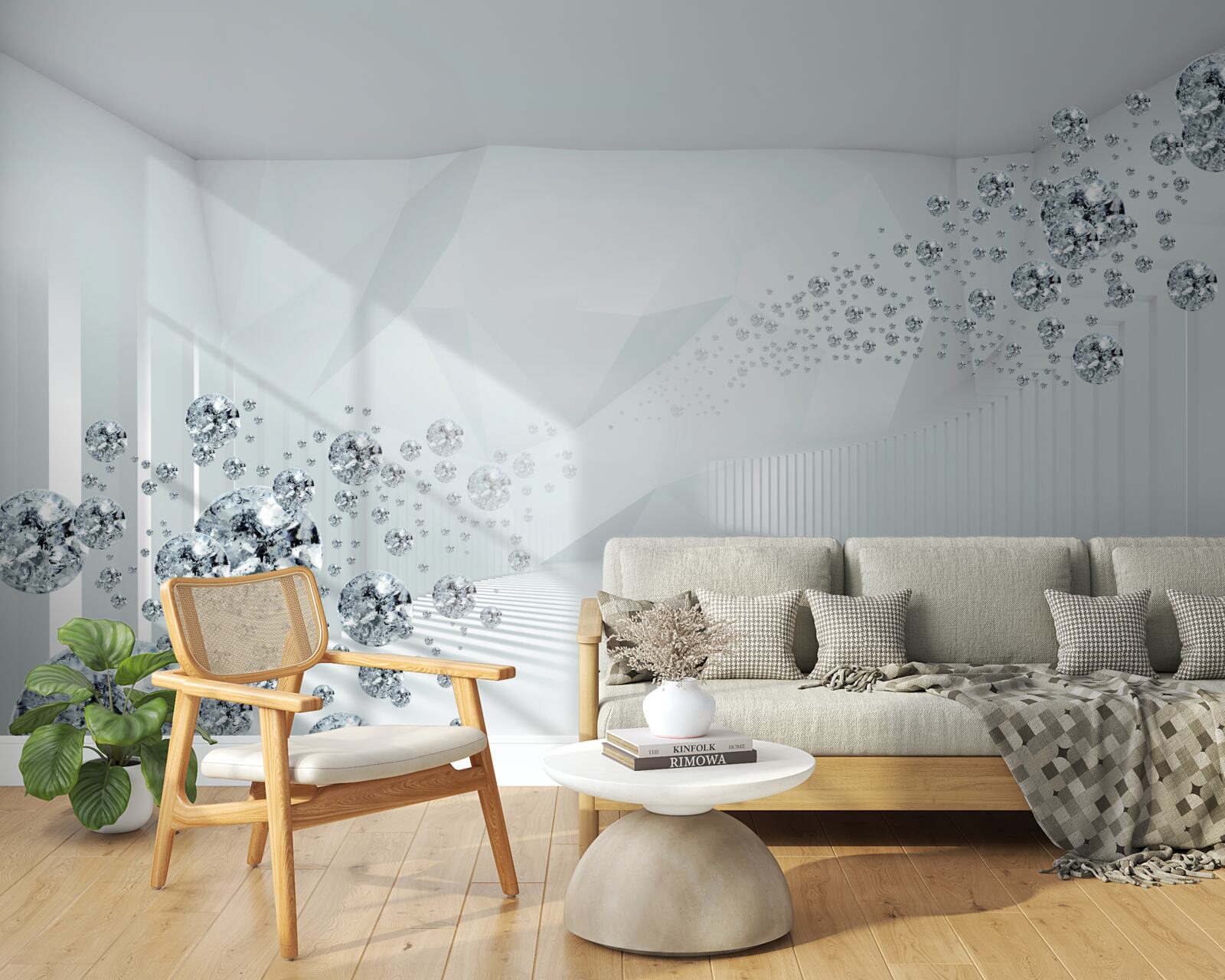 Papier peint surface irrégulière et boules dans le résumé