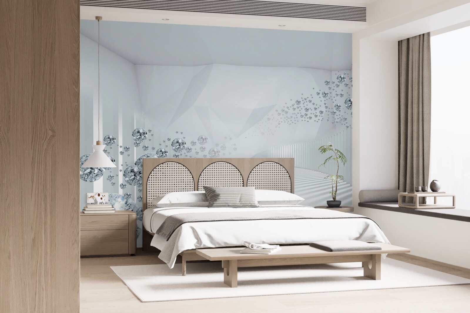 Papier peint surface irrégulière et boules dans le résumé