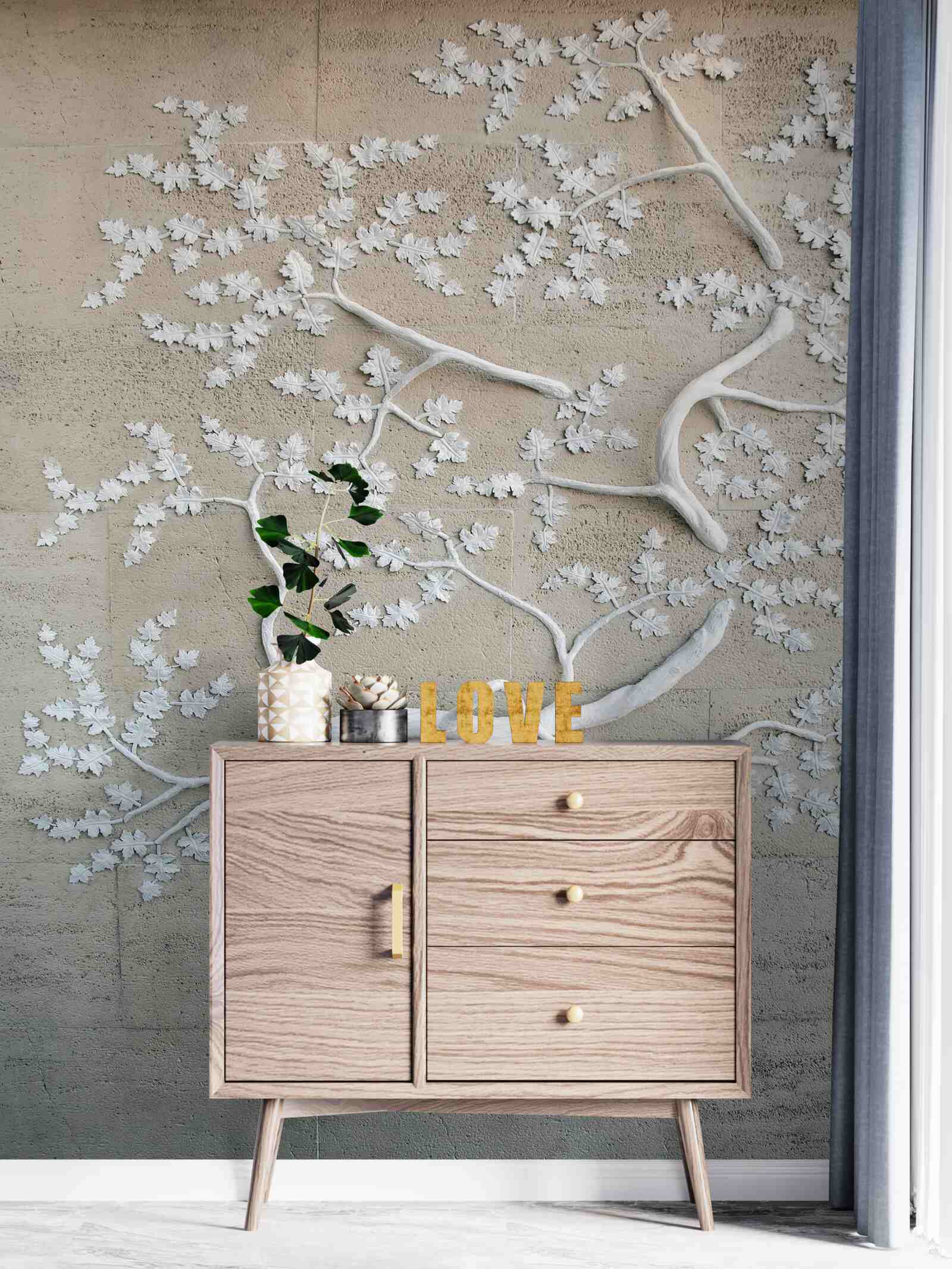 Papier peint arbre à sakura en fleurs