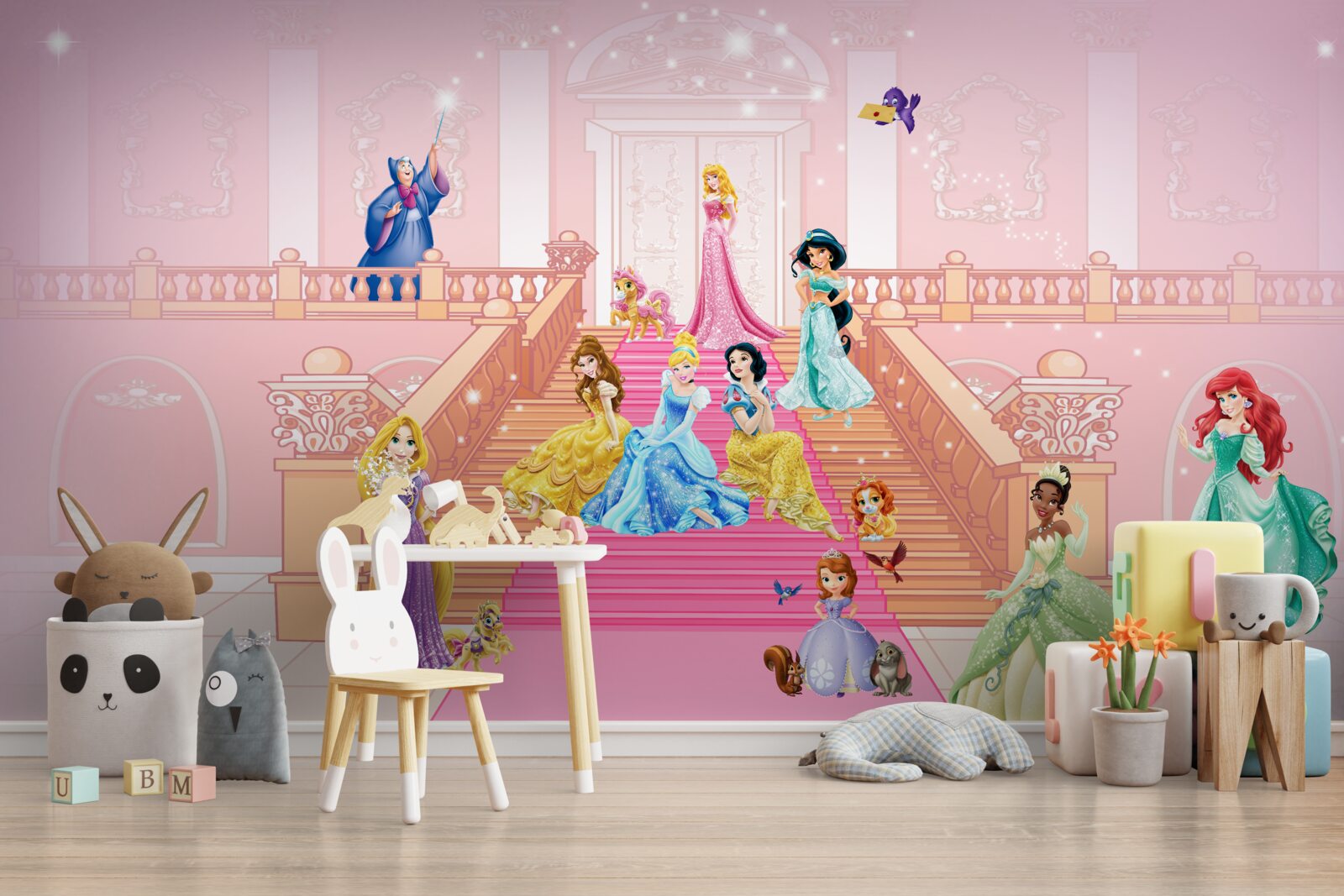 Papier peint princesses de dessins animés de disney