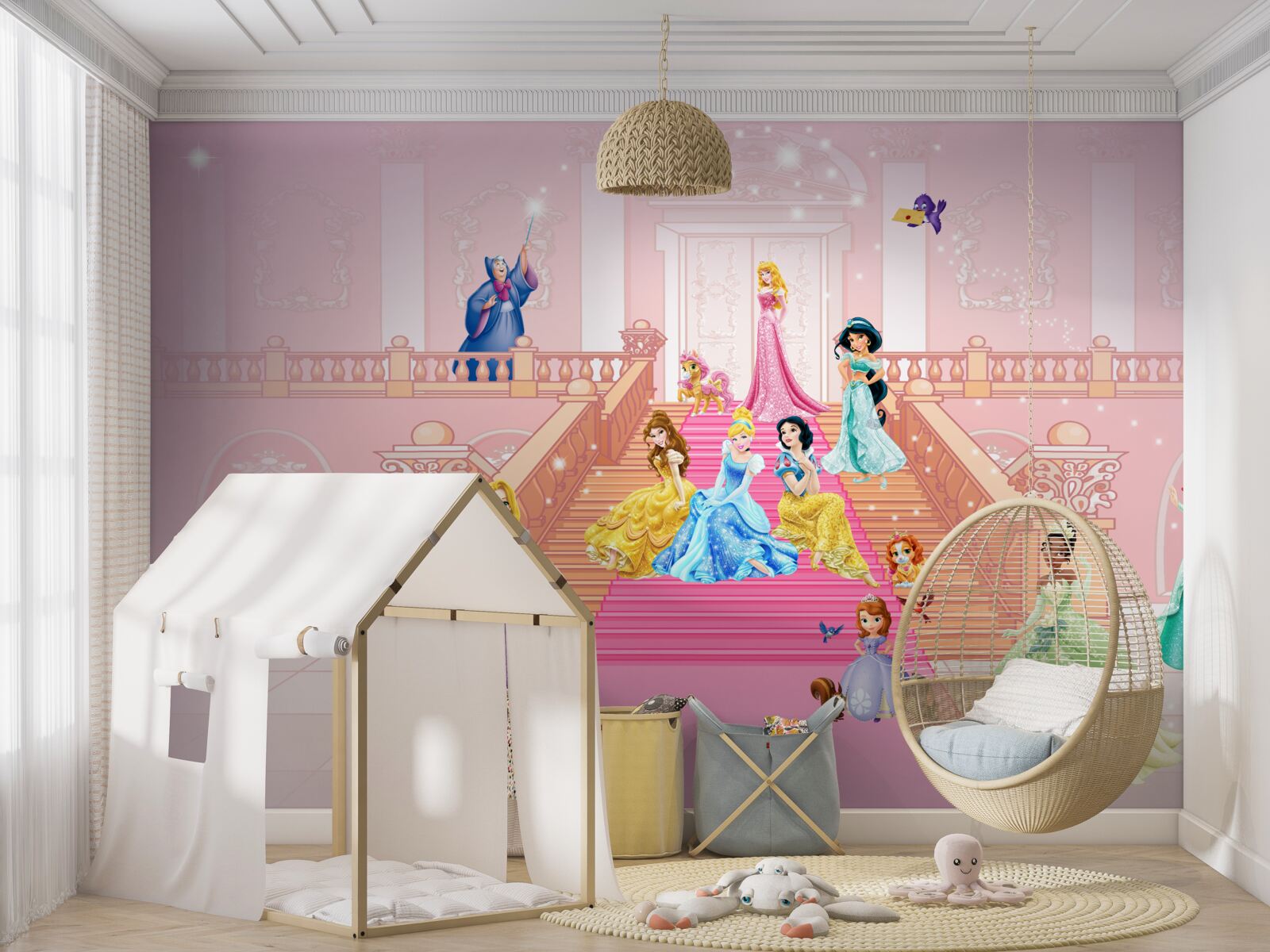 Papier peint princesses de dessins animés de disney