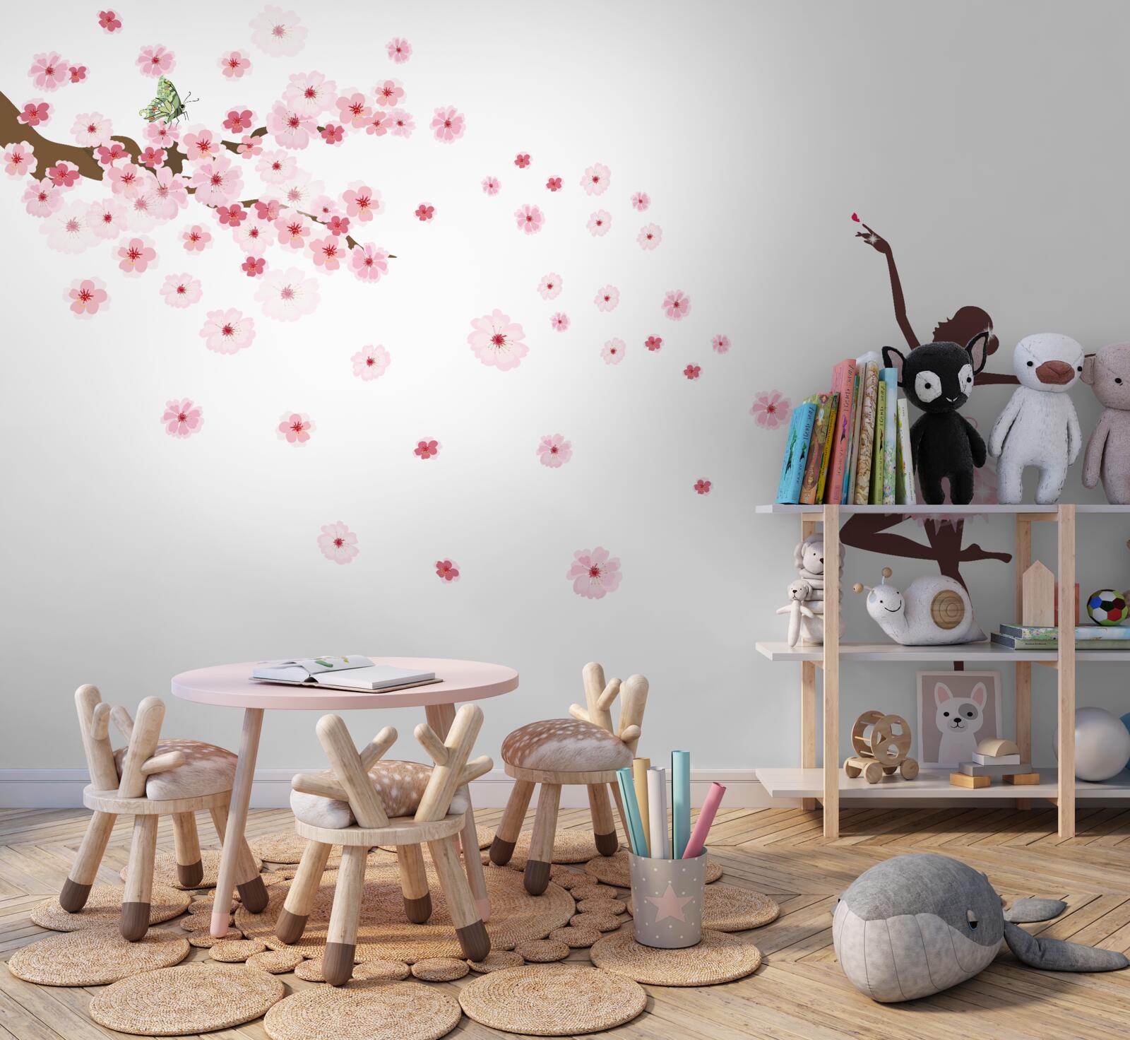 Papier peint une danseuse en tenue rose