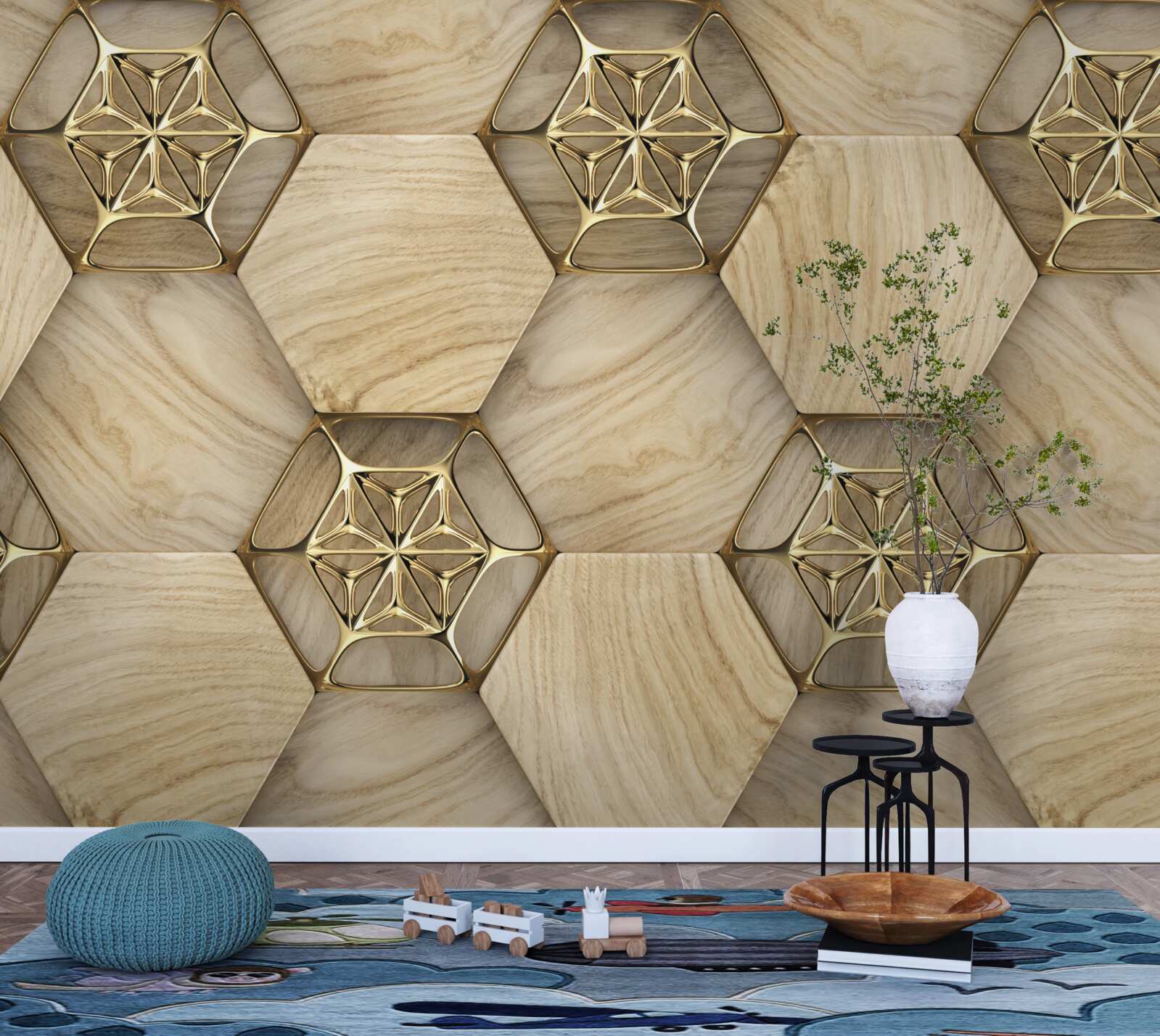 Papier peint sol de style abstrait