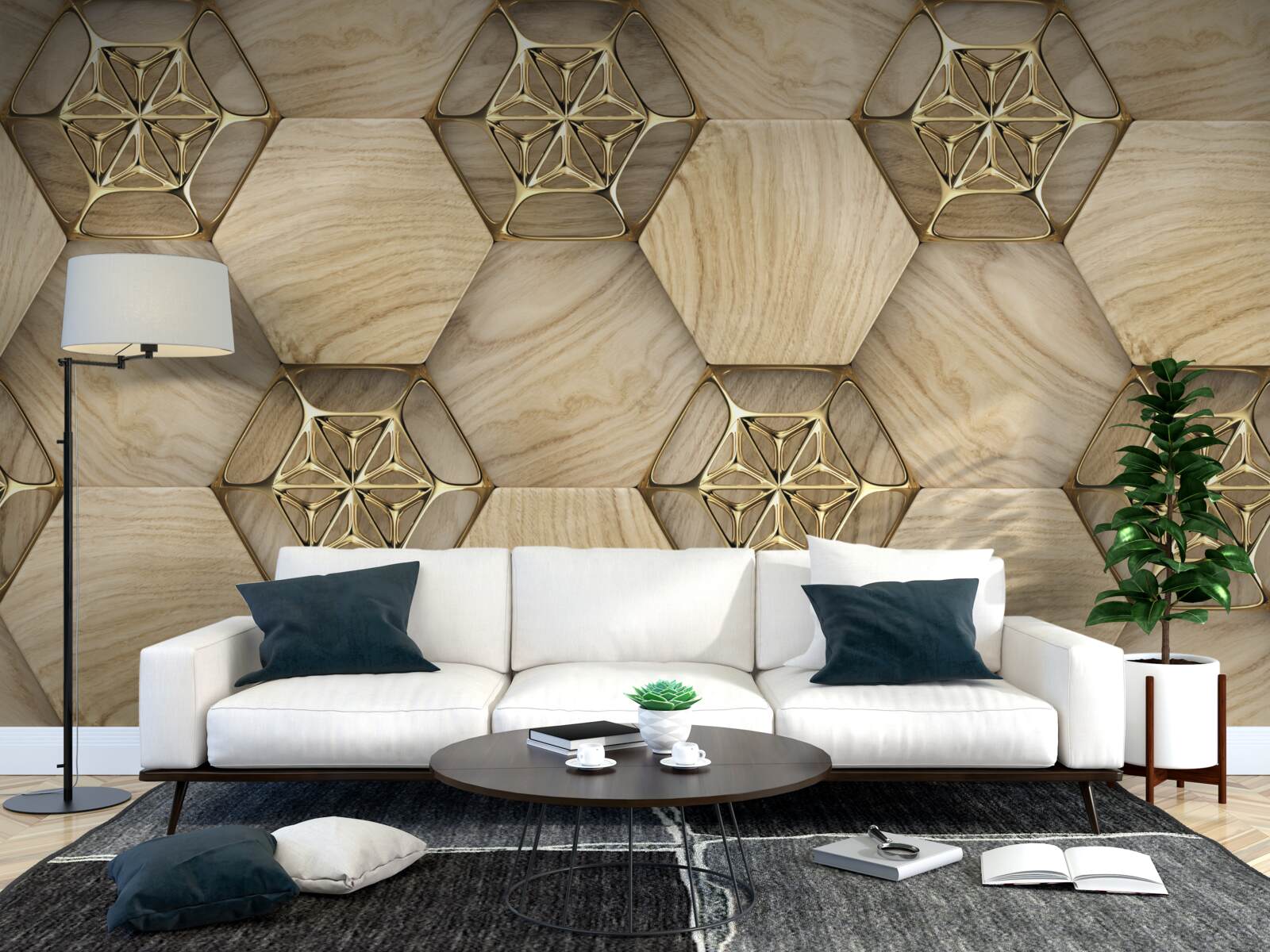 Papier peint sol de style abstrait