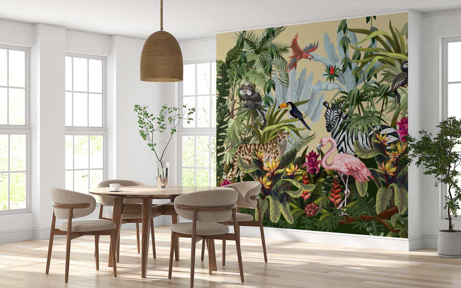 Papier peint les habitants de la forêt tropicale