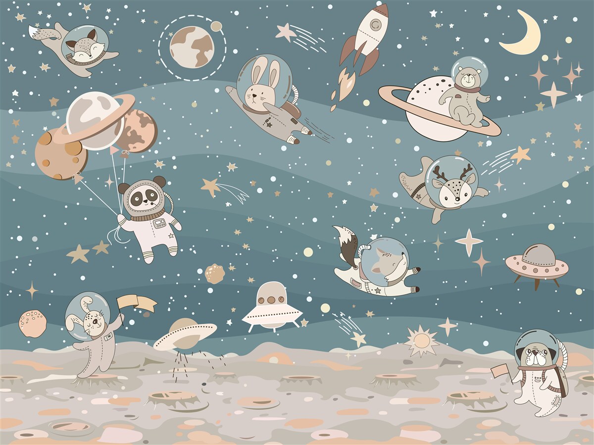 Papier peint animaux de l'espace