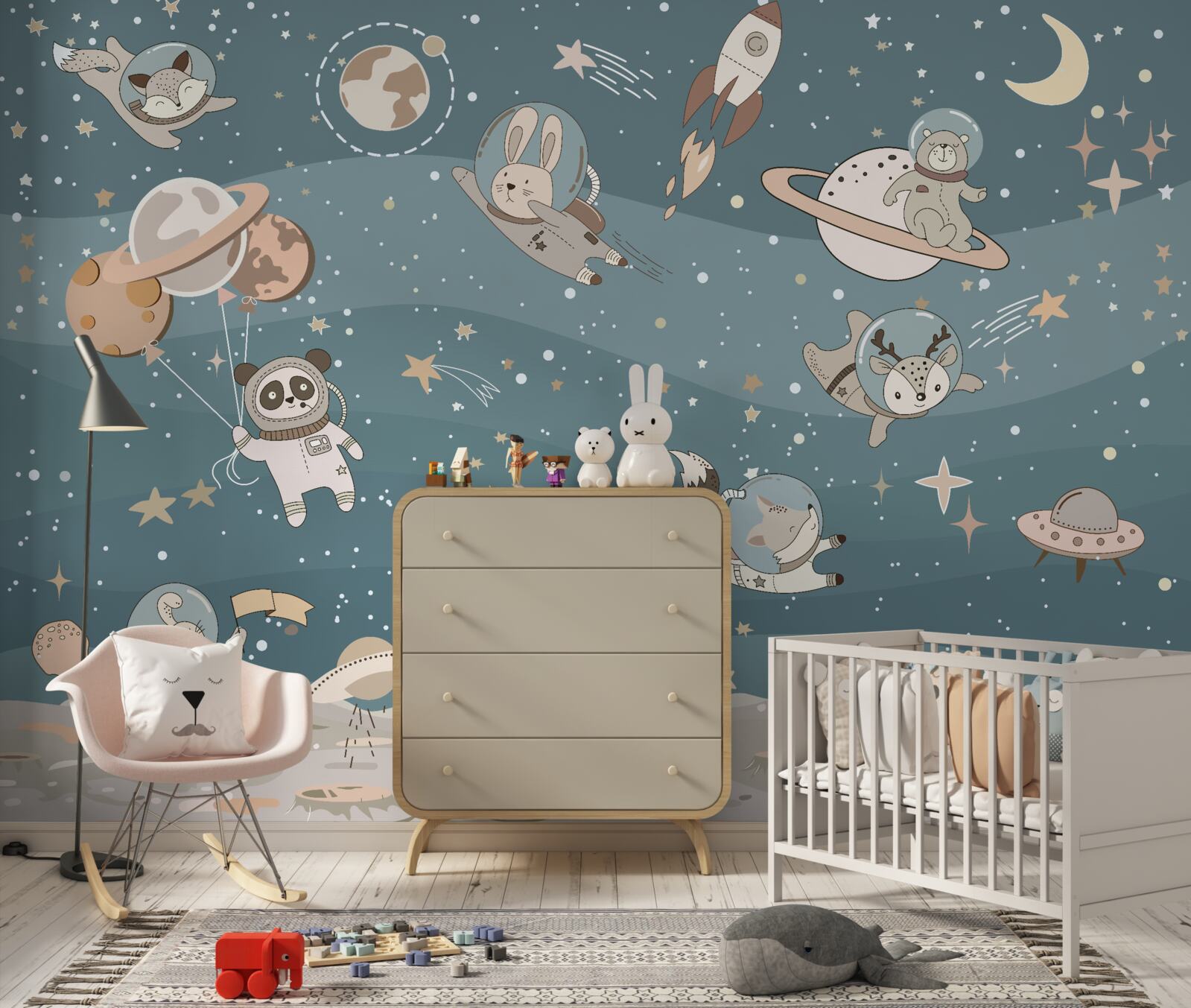 Papier peint animaux de l'espace