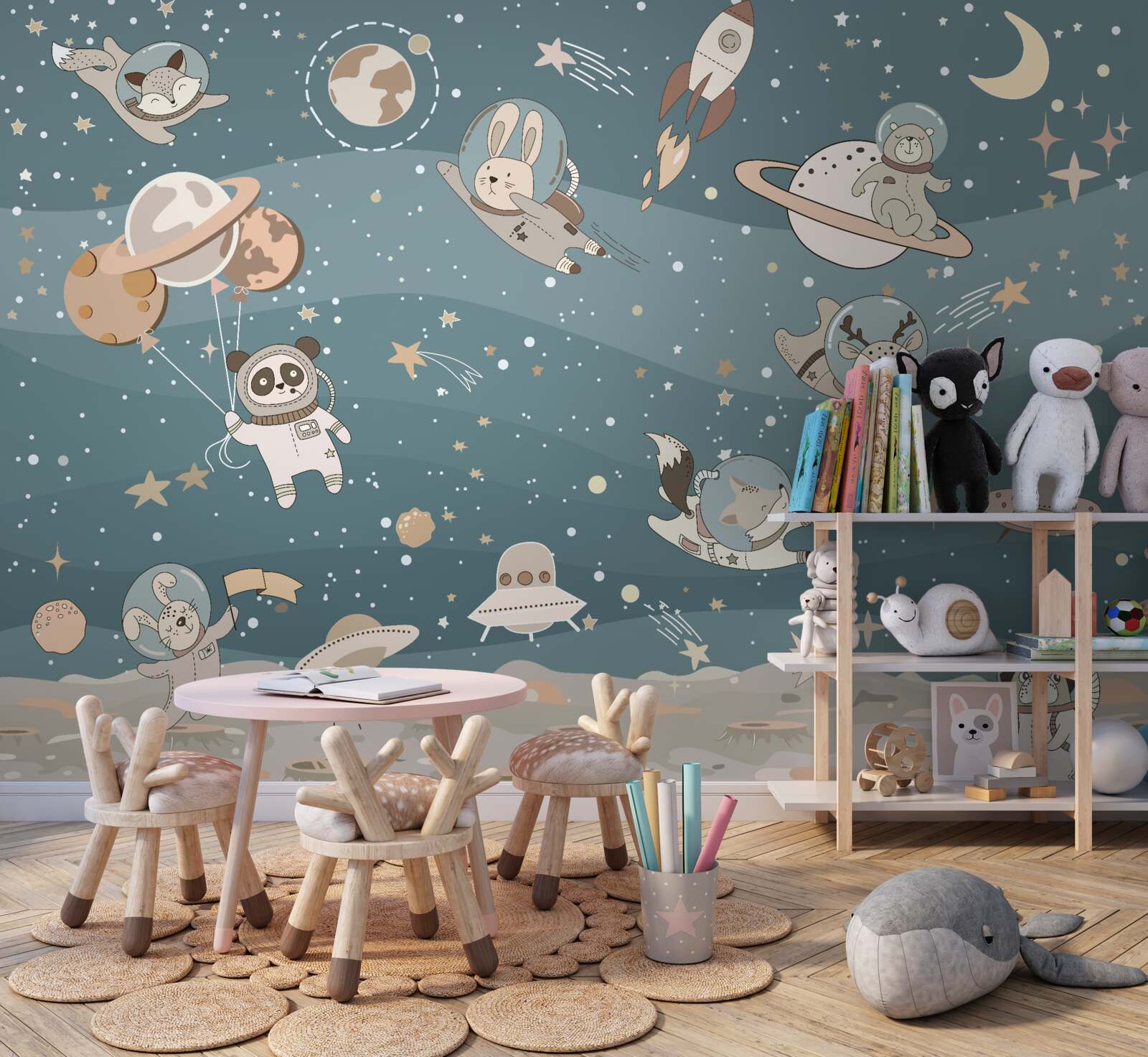 Papier peint animaux de l'espace