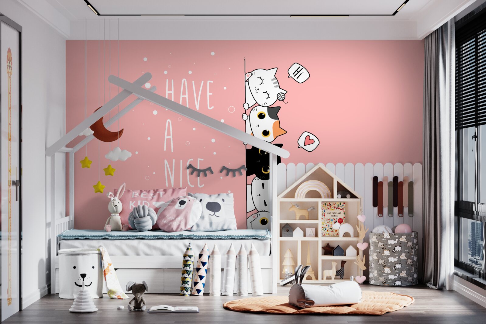 Papier peint les petits chats sortent