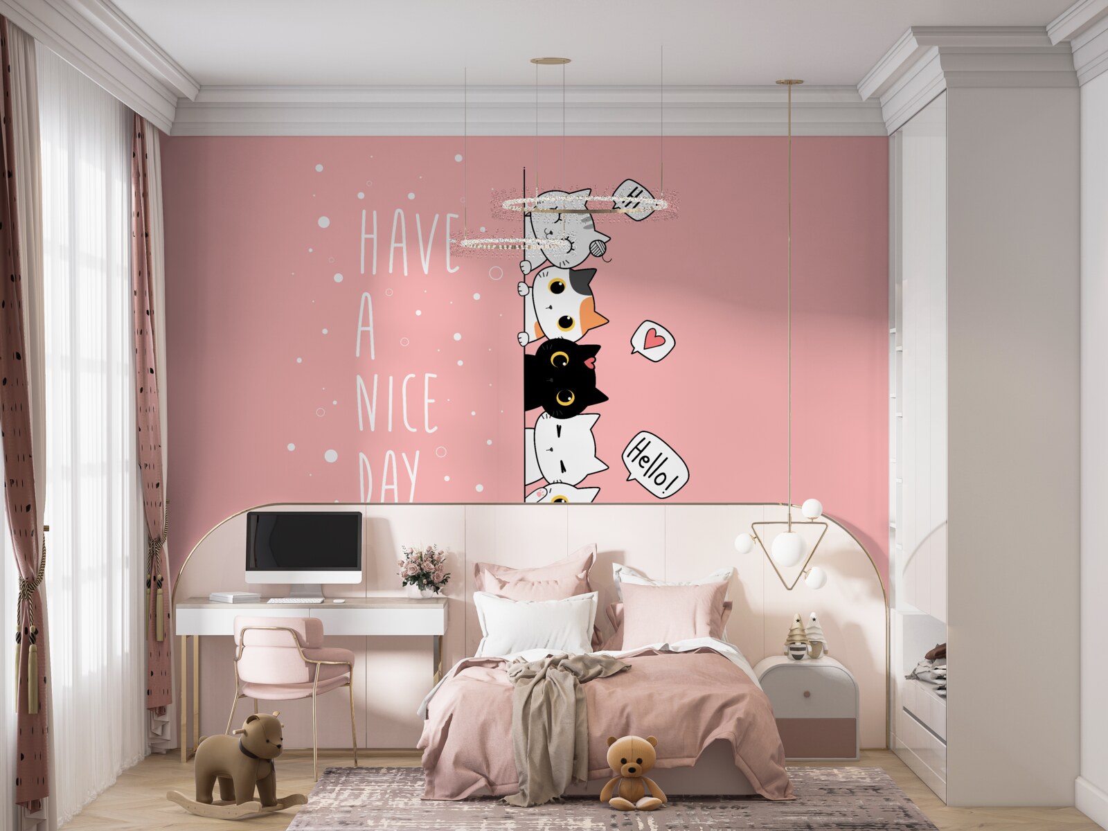 Papier peint les petits chats sortent