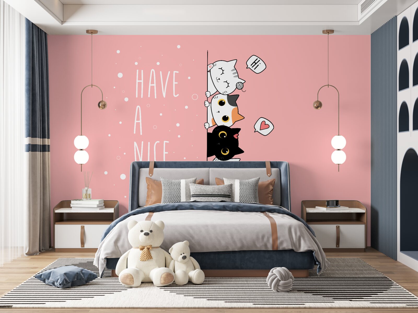 Papier peint les petits chats sortent