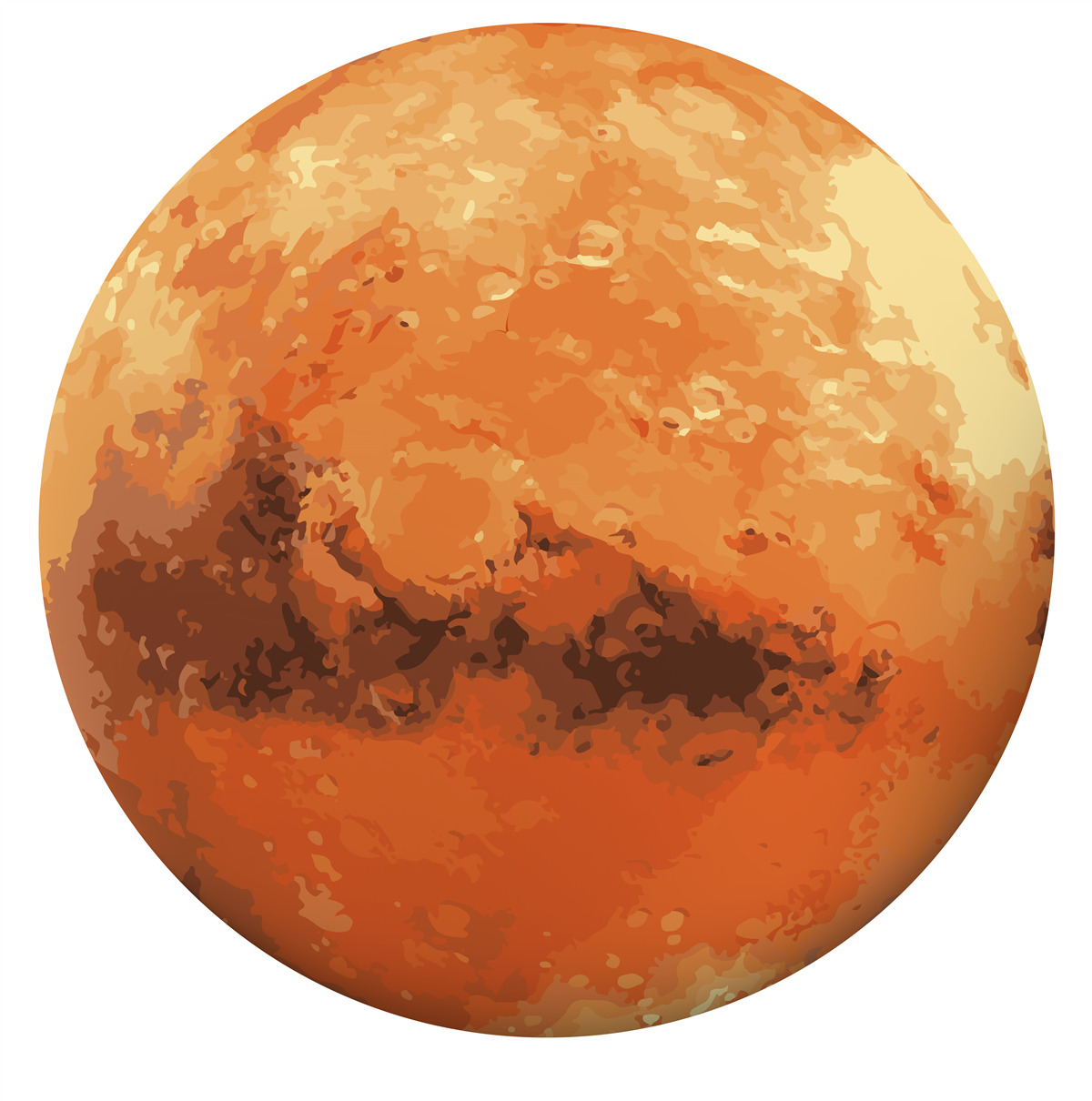 Papier peint la planète est rouge-jaune