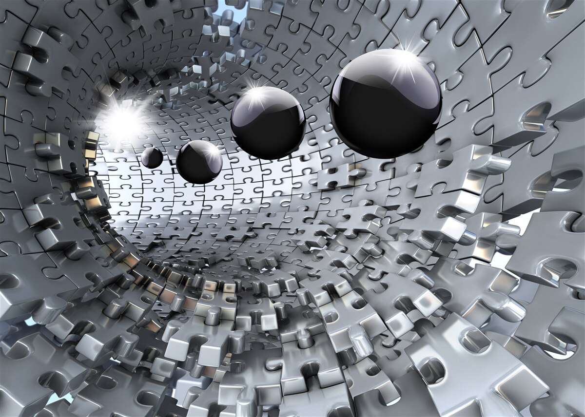 Papier peint les boules noires disparaissent à l'horizon