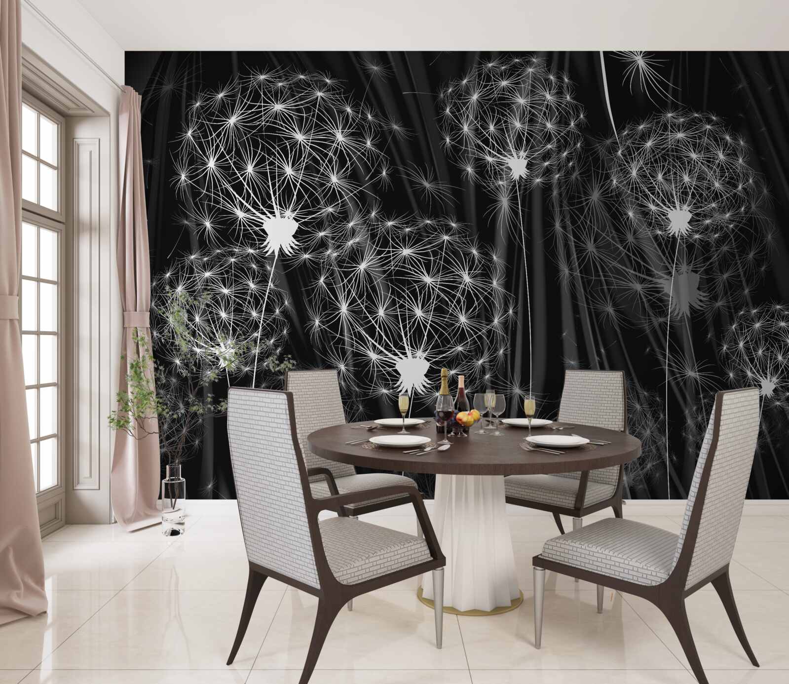 Papier peint œufs d'un blanc éclatant