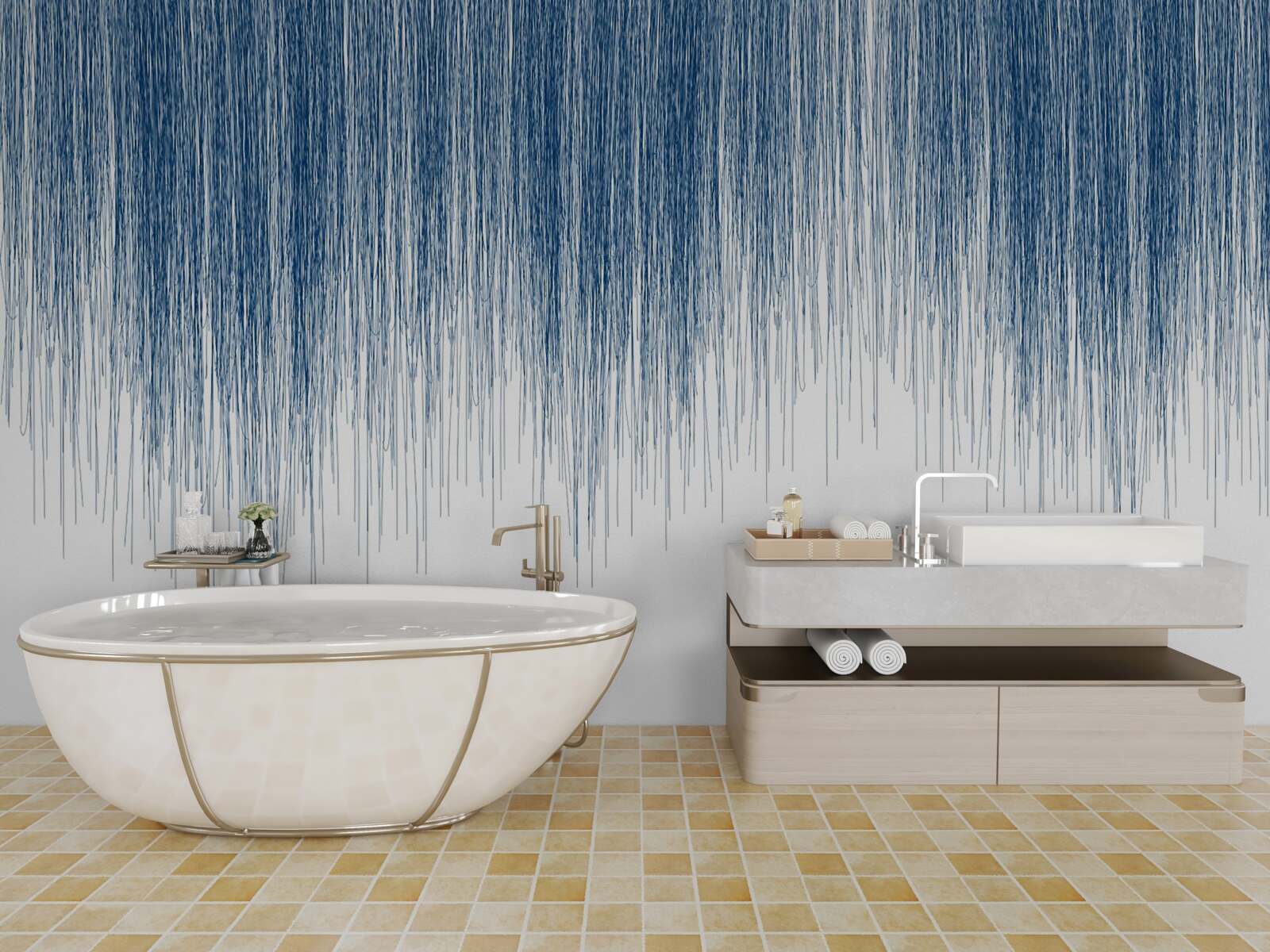 Papier peint léger bruit bleu