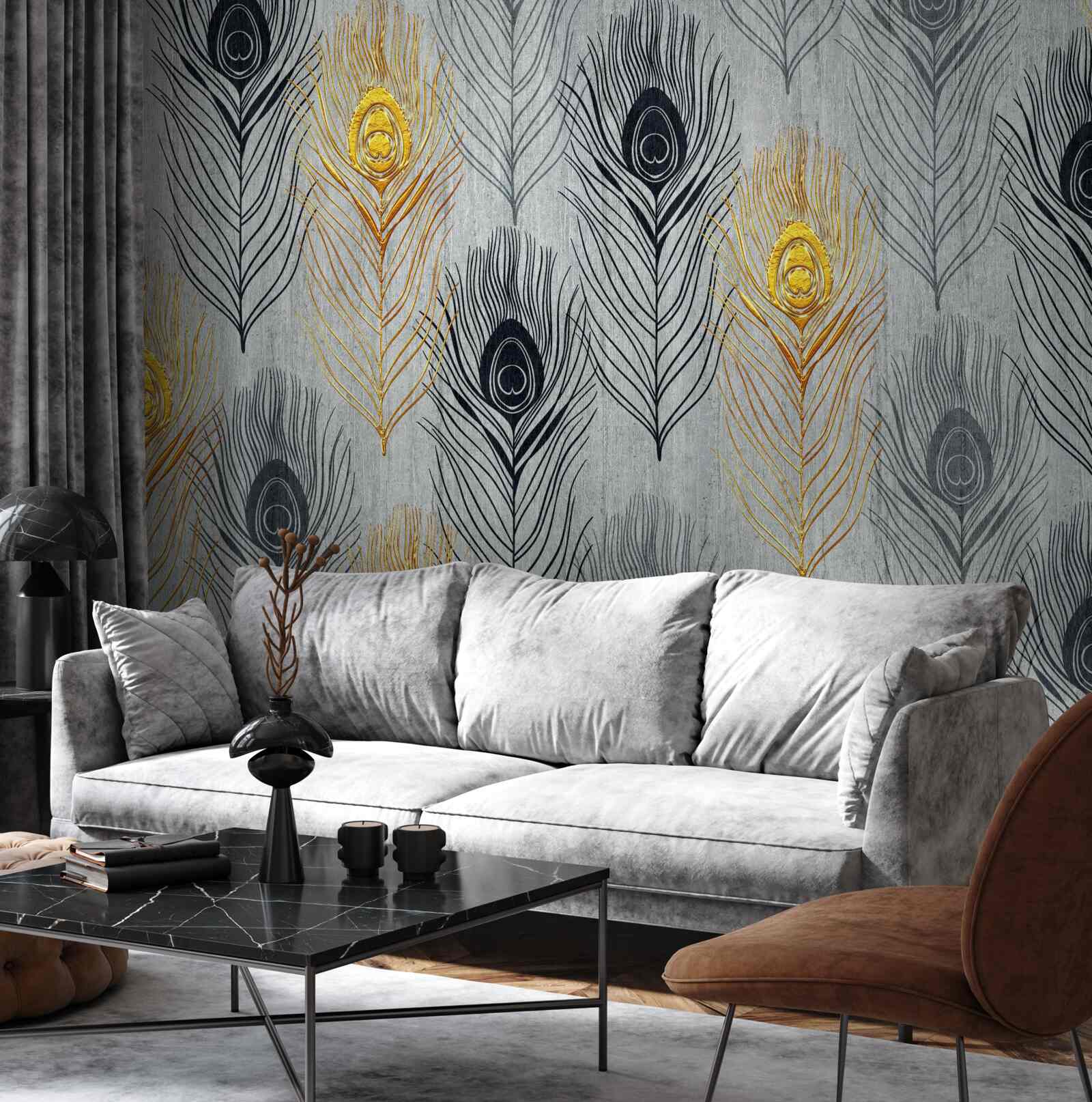 Papier peint plume de phénix