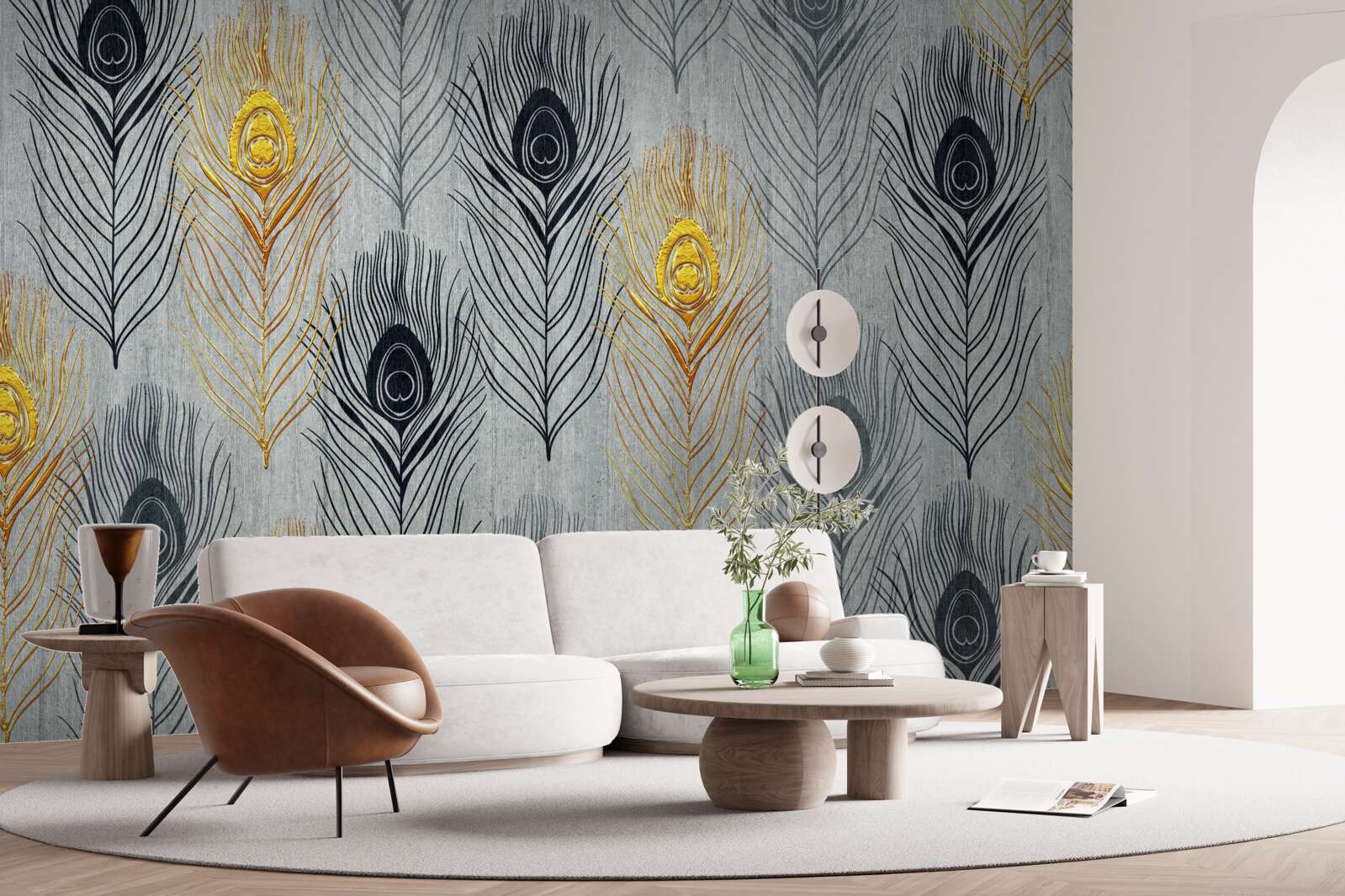 Papier peint plume de phénix