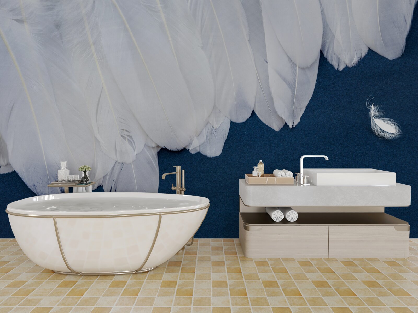 Papier peint duvet léger et doux