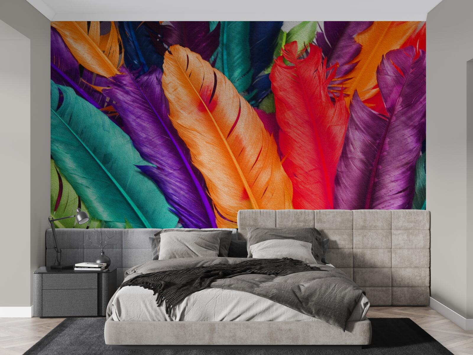 Papier peint plumes extrêmement riches et brillantes