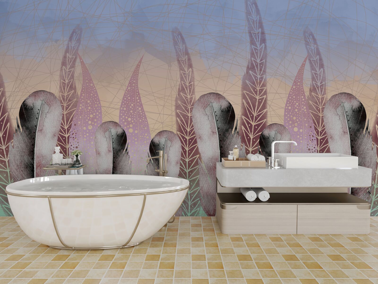 Papier peint collection de stylos vectoriels