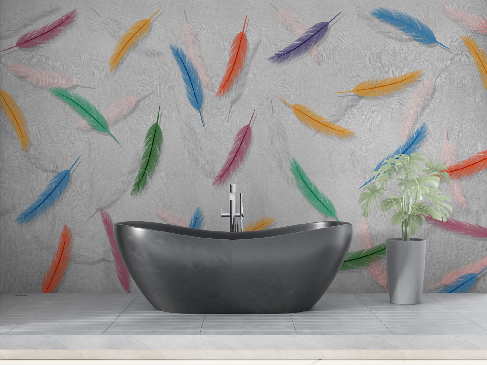 Papier peint stylos de couleur de même forme