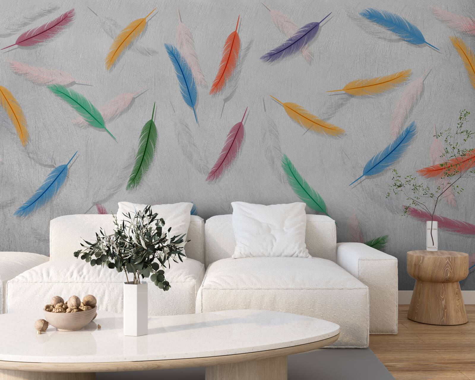 Papier peint stylos de couleur de même forme