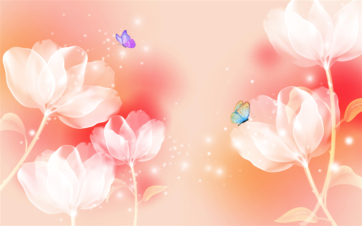 Papier peint tulipes avec transparence