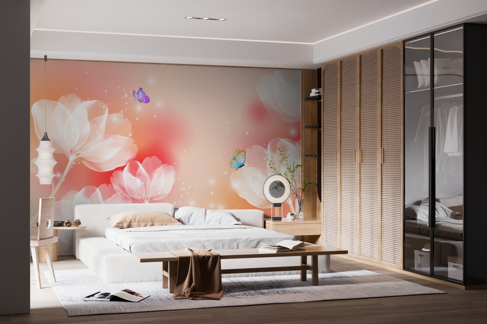 Papier peint tulipes avec transparence