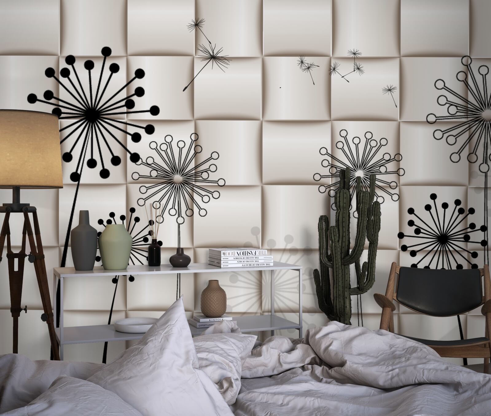 Papier peint des mille-pattes et des petits oiseaux inhabituels