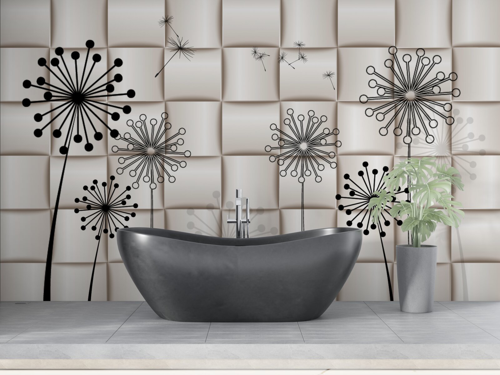 Papier peint des mille-pattes et des petits oiseaux inhabituels