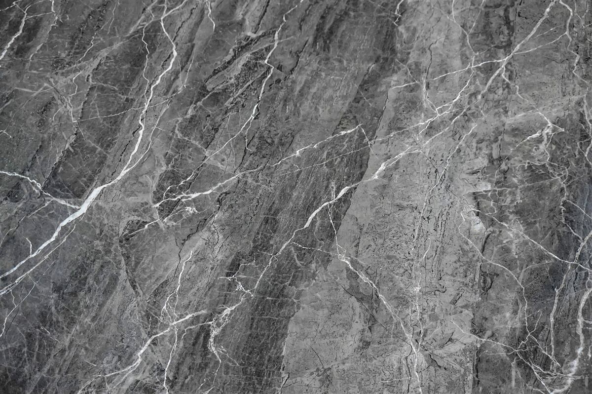 Papier peint marbre gris veiné de blanc