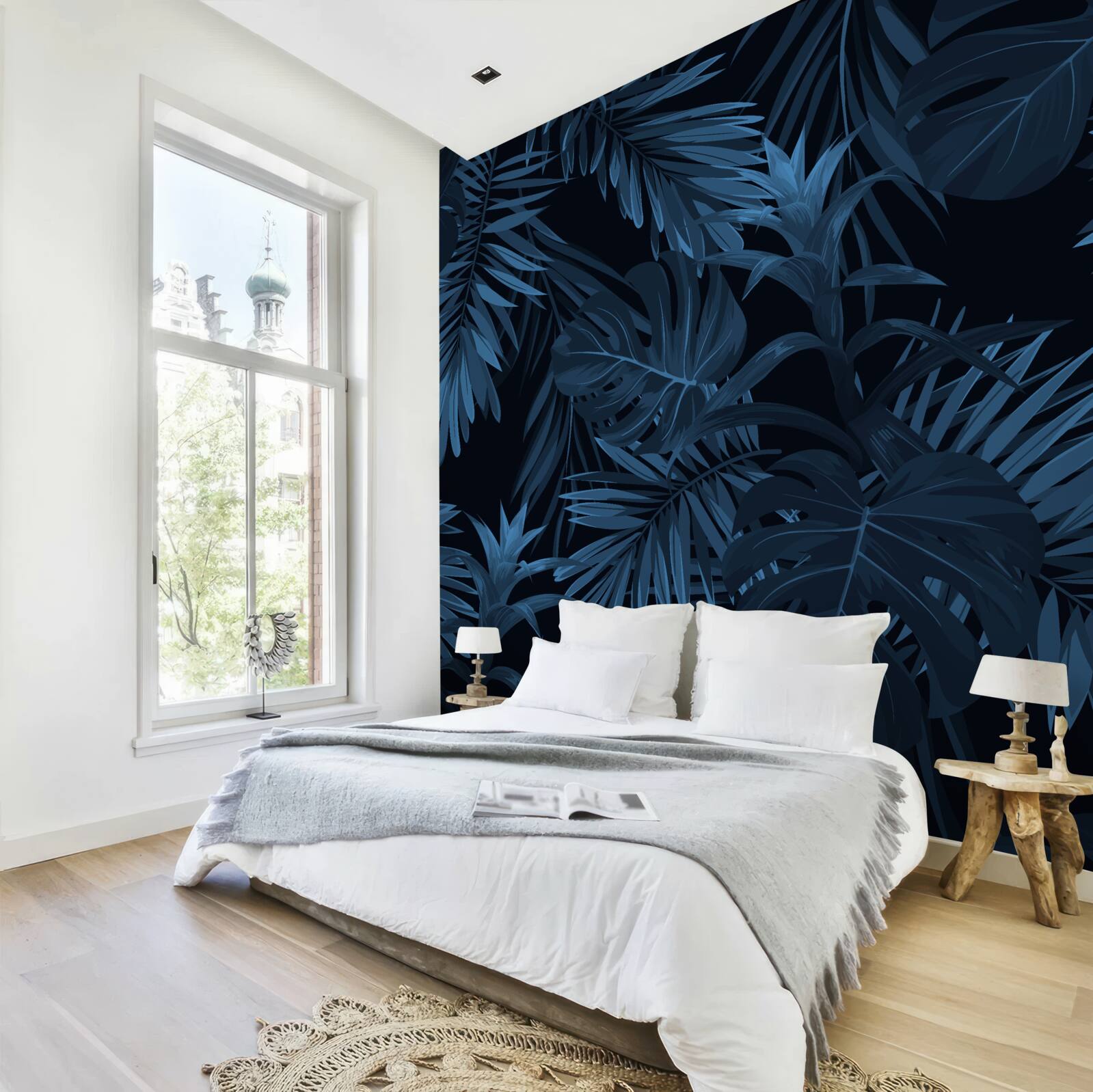 Papier peint la forêt tropicale sous le couvert de l'obscurité