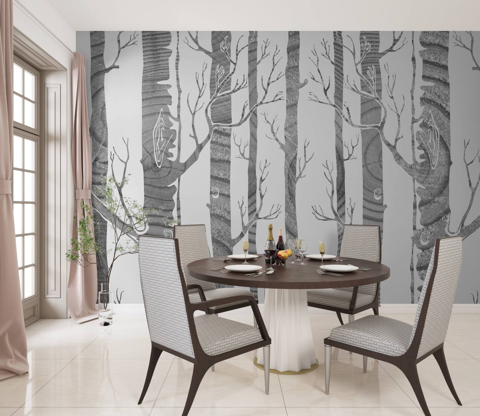 Papier peint birch grove insolite