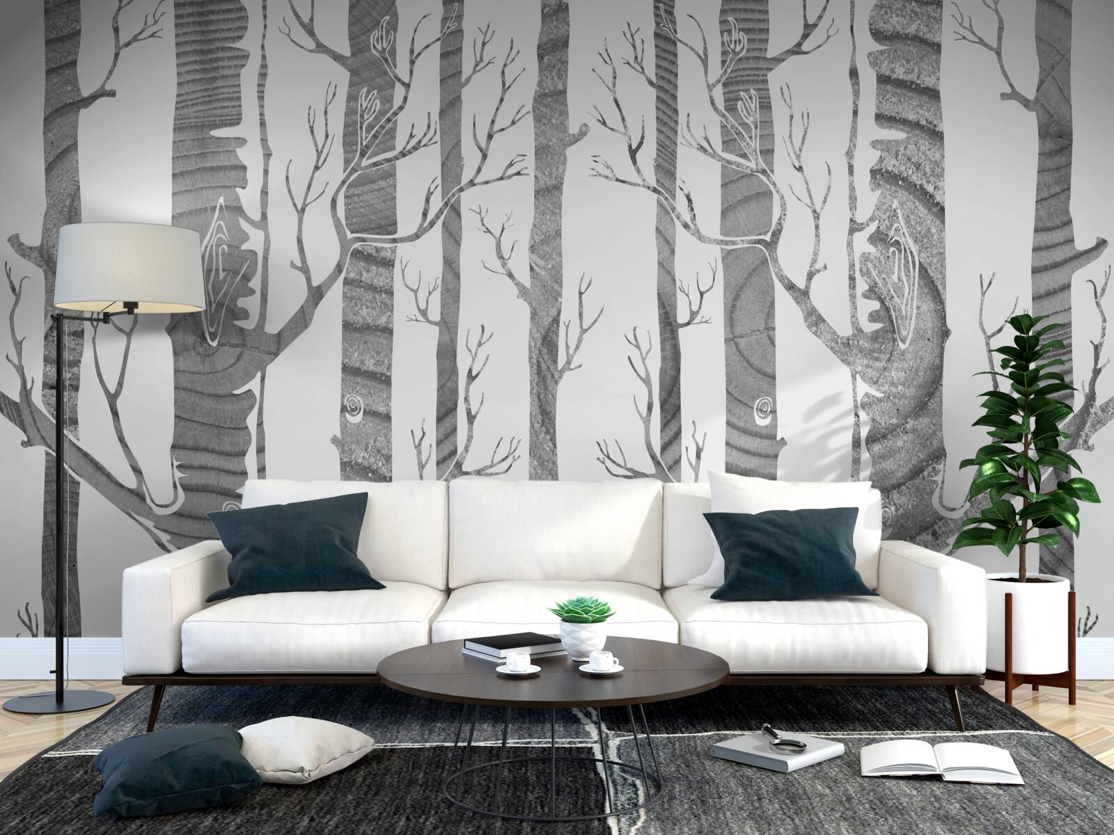 Papier peint birch grove insolite