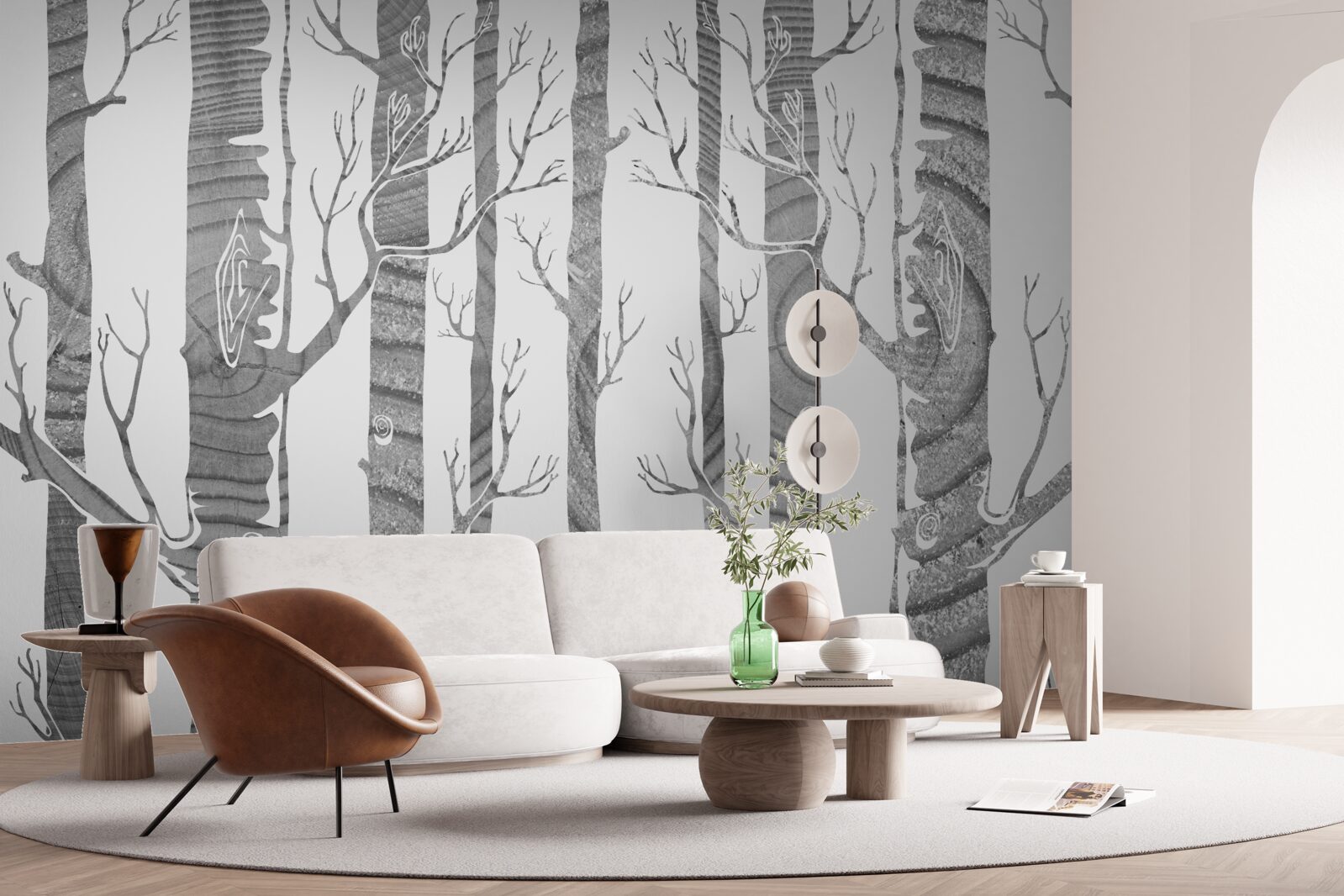 Papier peint birch grove insolite