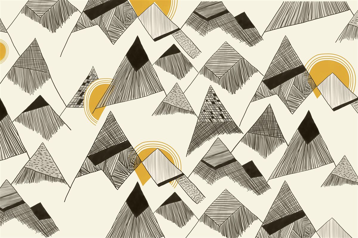 Papier peint pics aigus et pics montagneux