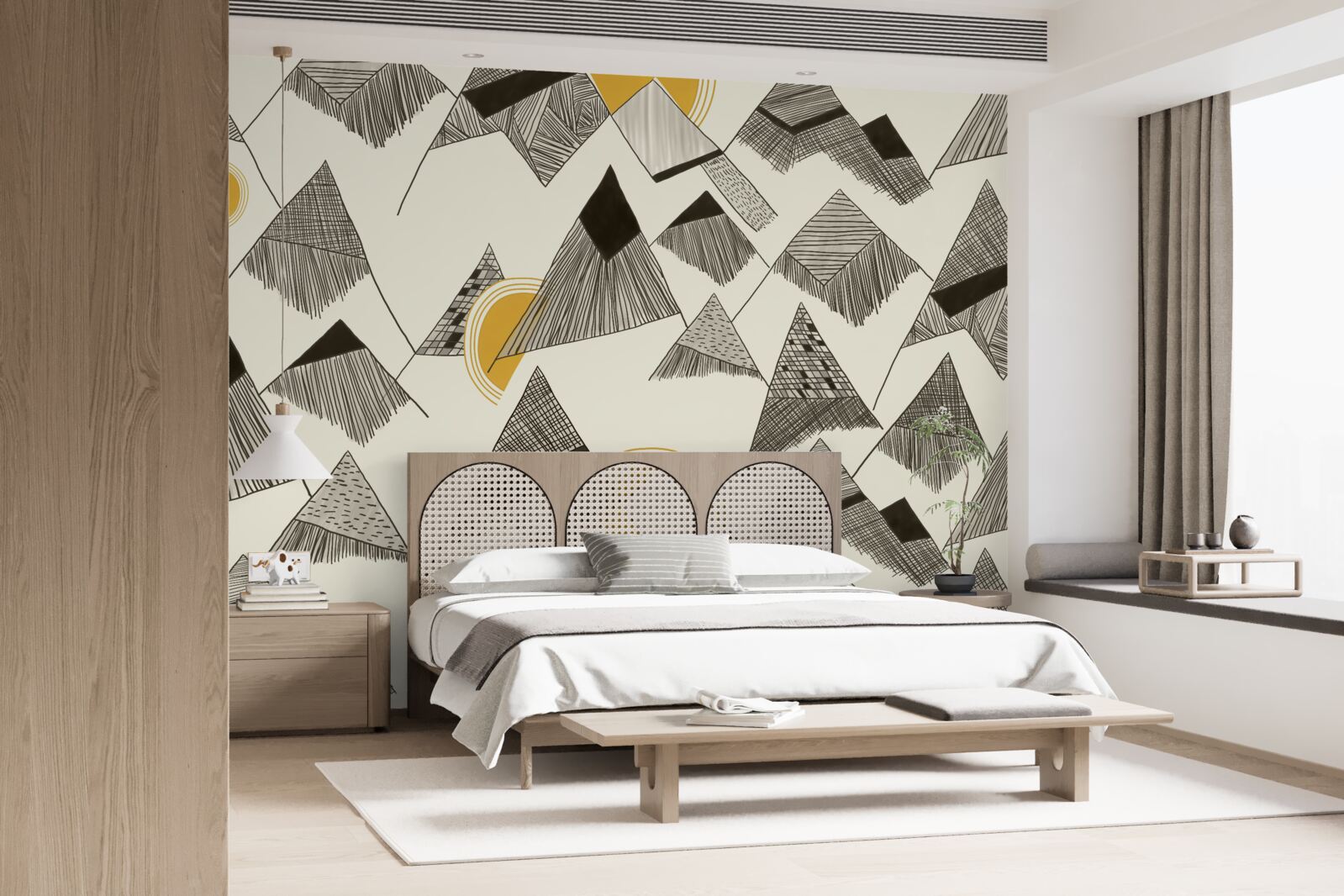 Papier peint pics aigus et pics montagneux