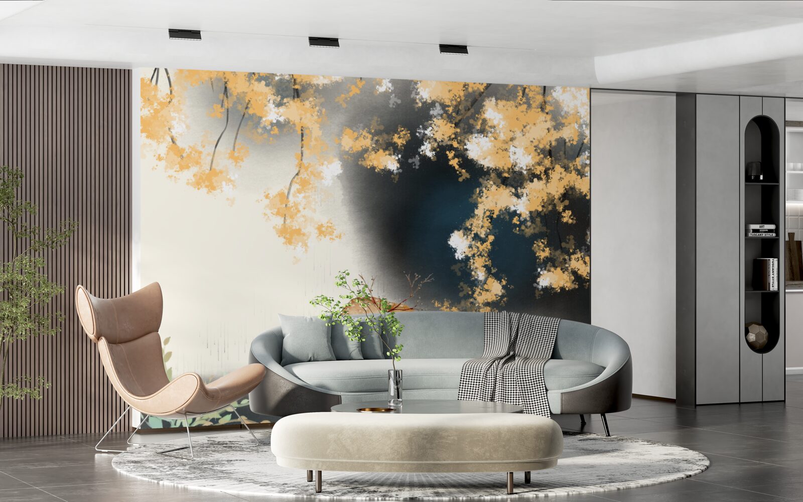 Papier peint chamois dans les fourrés brumeux d'automne