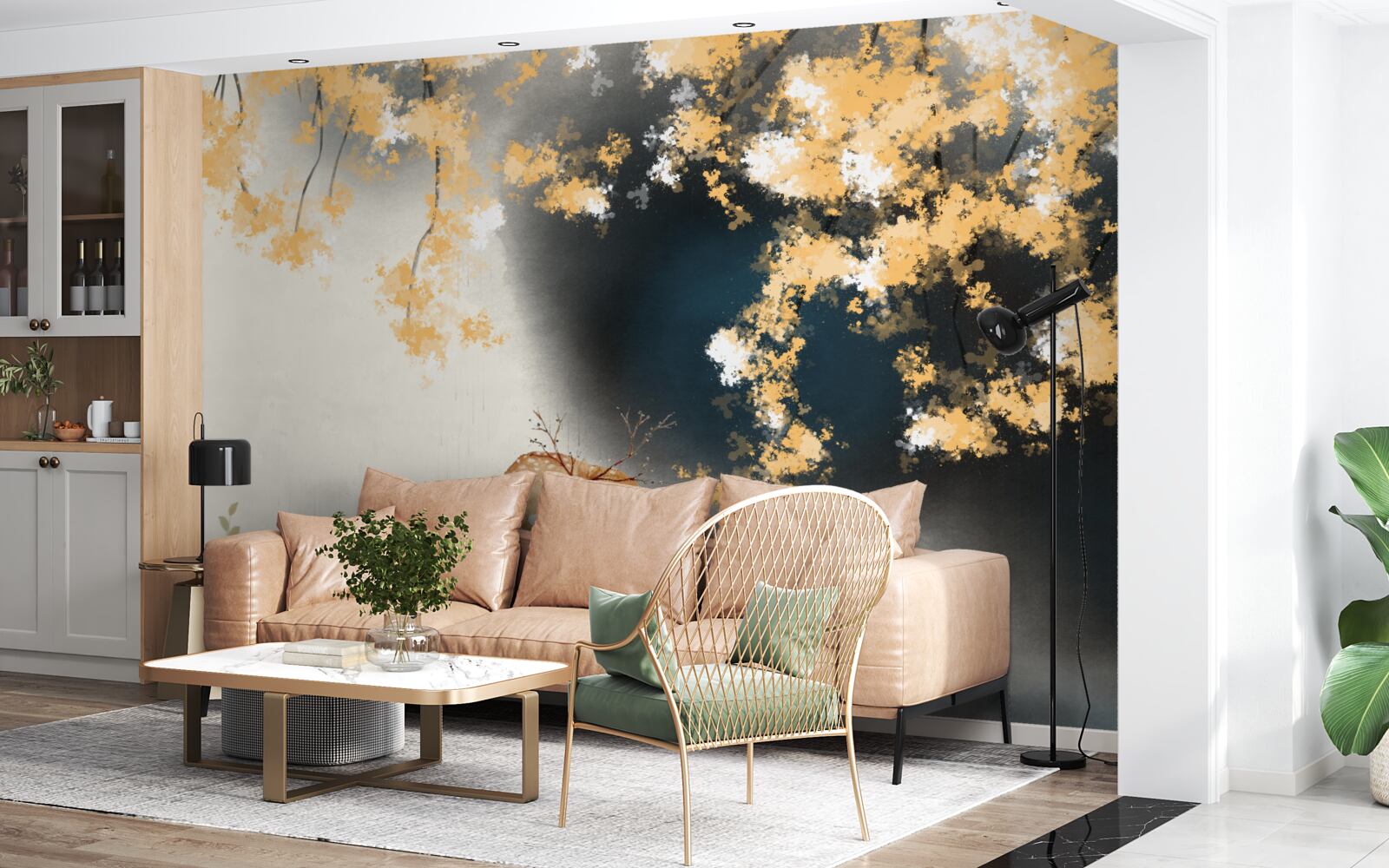 Papier peint chamois dans les fourrés brumeux d'automne