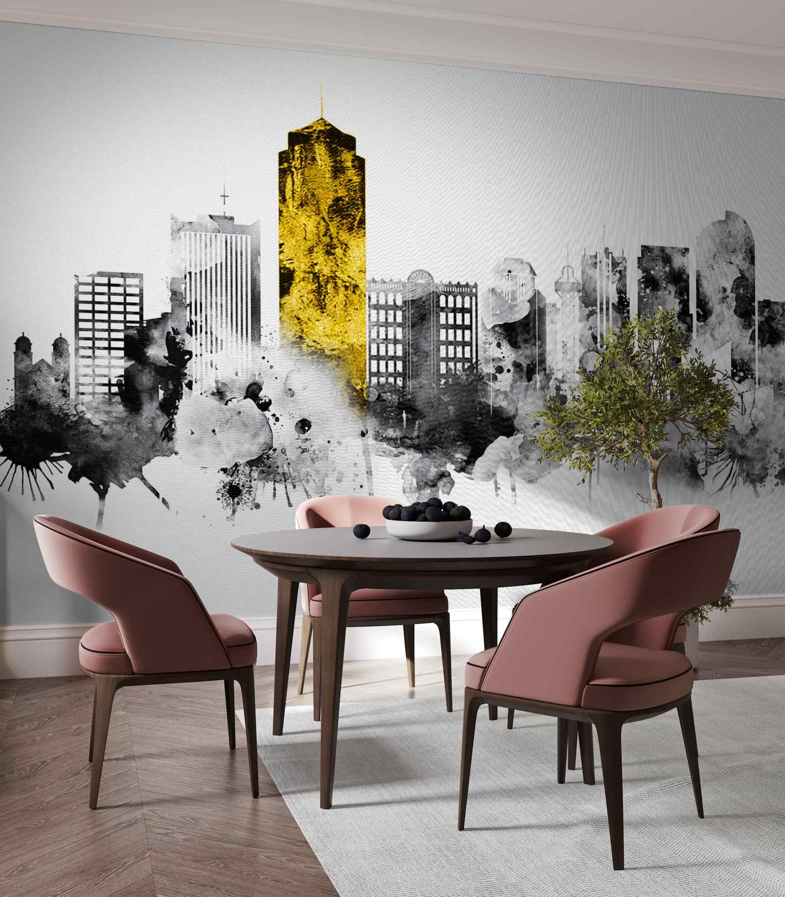 Papier peint la ville en résumé