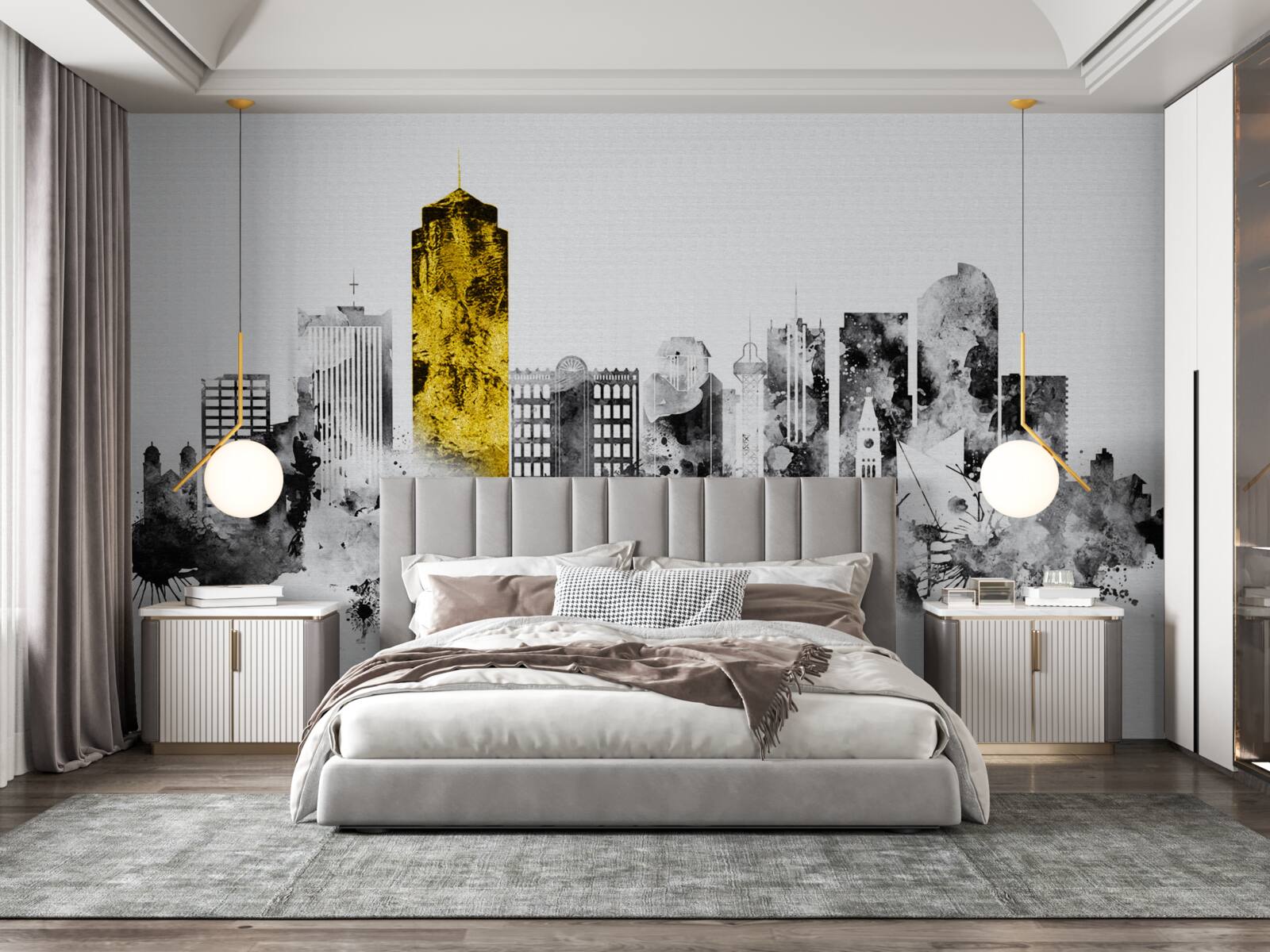 Papier peint la ville en résumé