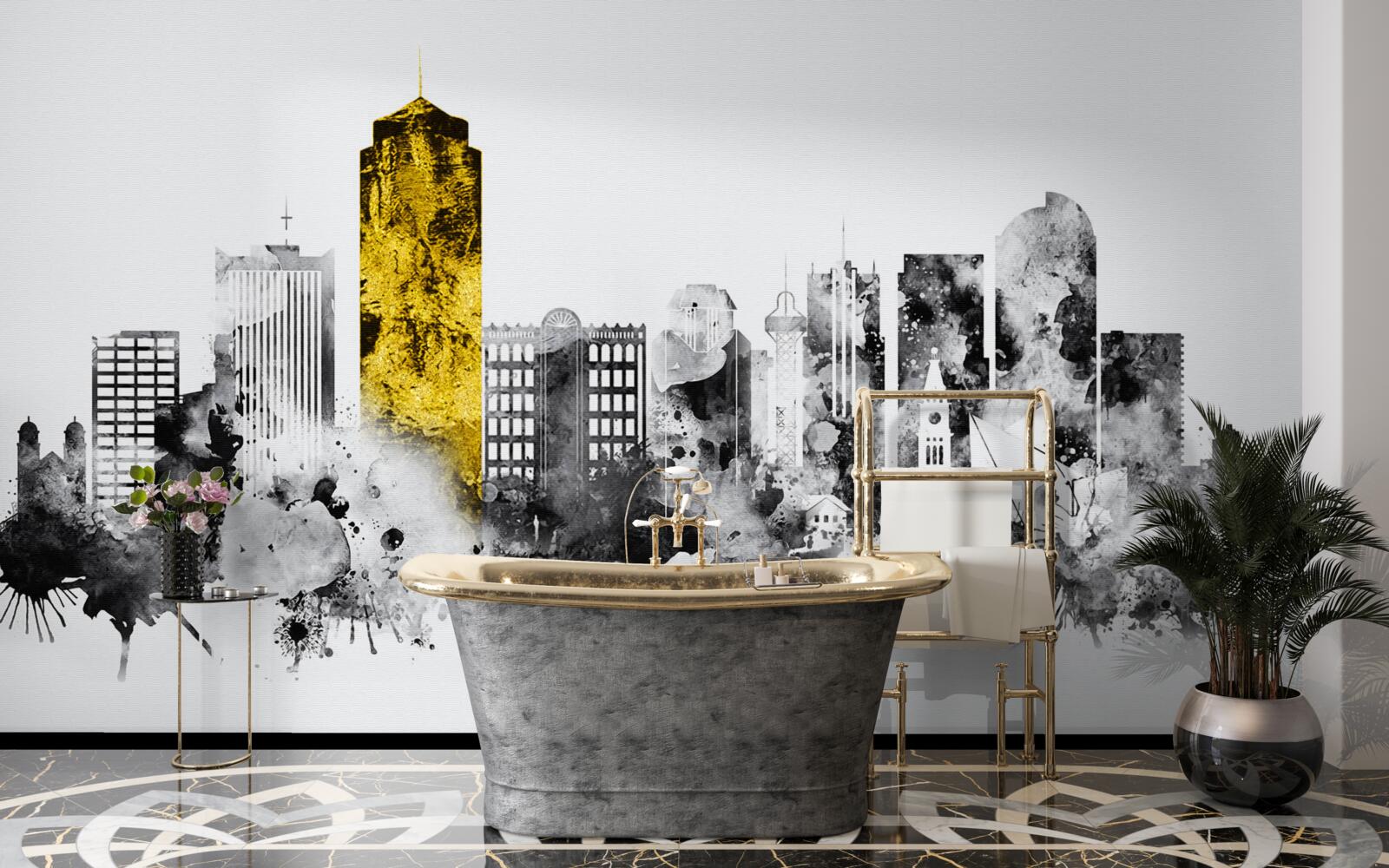 Papier peint la ville en résumé